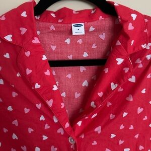 Old Navy Poplin Heart Top - Size M